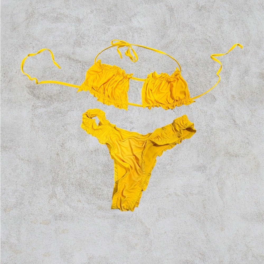 SHEIN Vibrant Yellow Swimwear